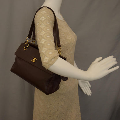 Chanel Caviar Shoulder Bag Brown 2 of 9