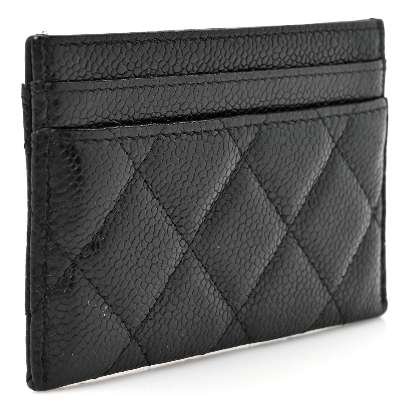Caviar Quilted Incognito Card Holder Black Black