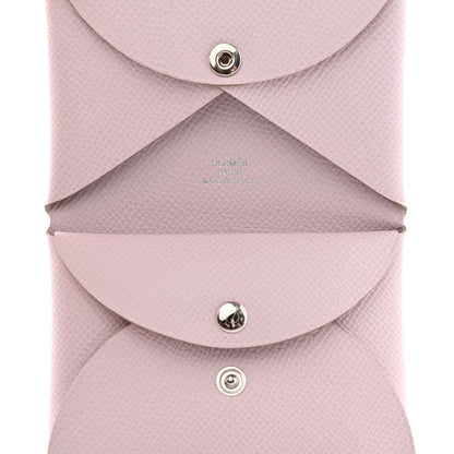 Hermes Epsom Calvi Duo Card Case Mauve Pale 5 of 8