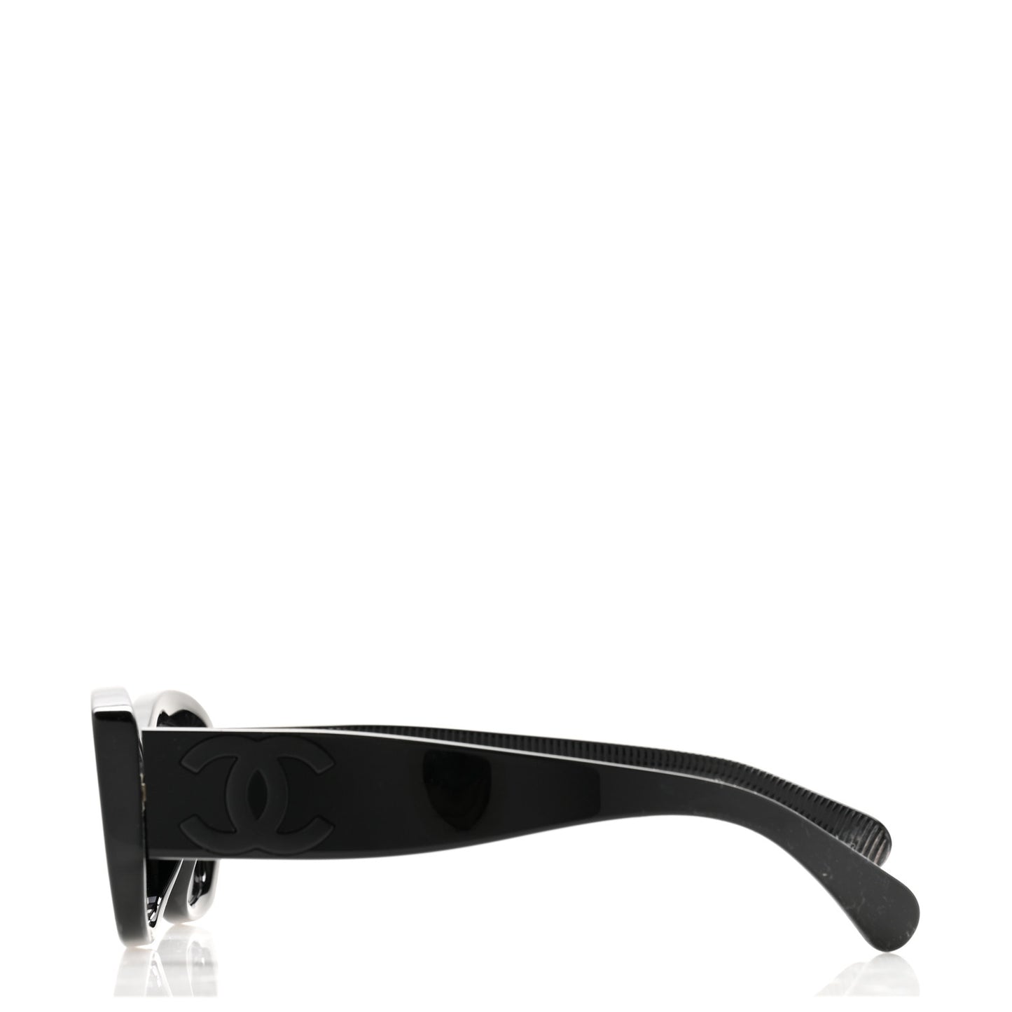 Acetate Polarized Rectangle Sunglasses 5493-A Black
