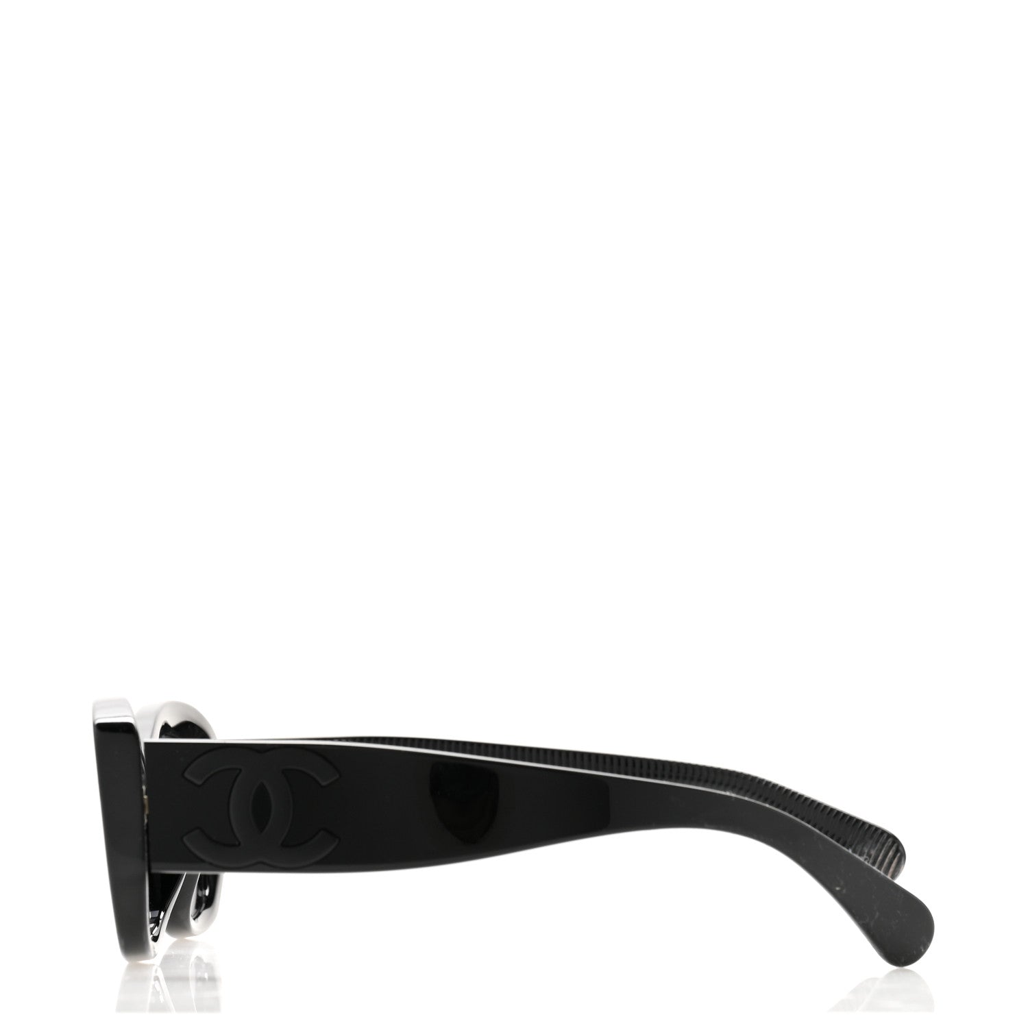 Chanel Acetate Polarized Rectangle Sunglasses 5493-A Black 3 of 7