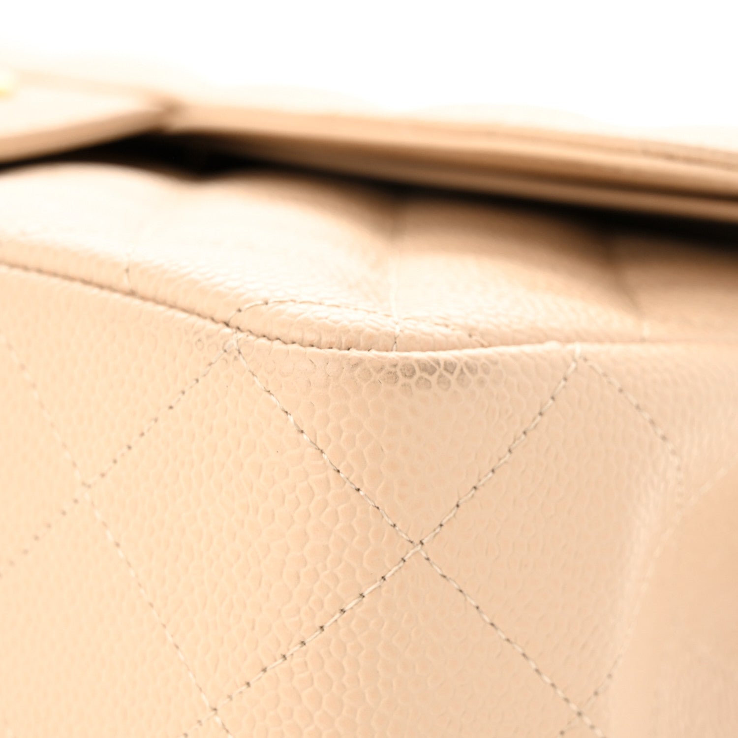Chanel Caviar Quilted Jumbo Double Flap Beige 11 of 11