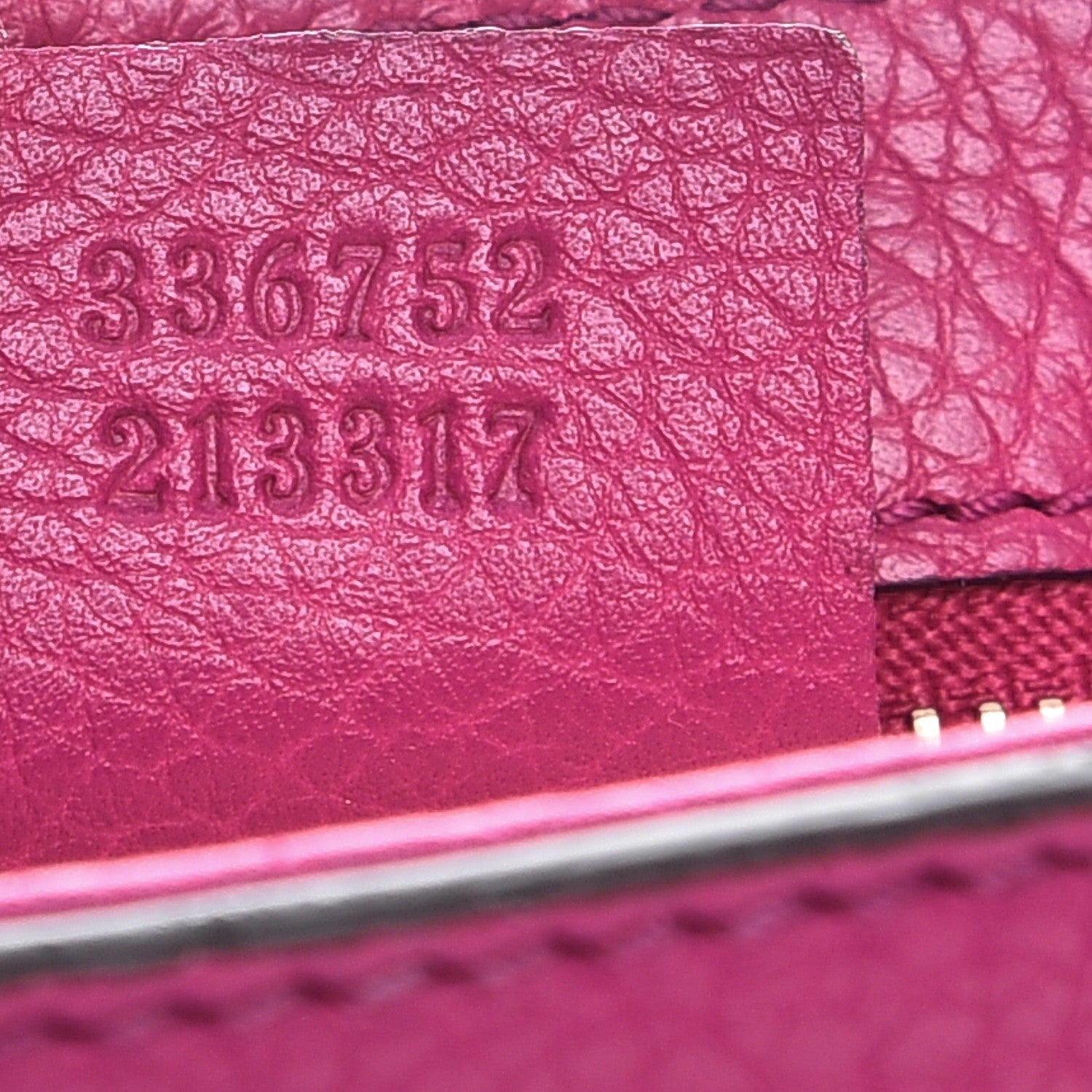 Gucci Cellarius Calfskin Medium Soho Flap Crossbody Bright Bouganville 7 of 7