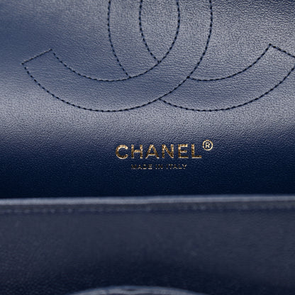 Chanel Caviar Quilted Jumbo Double Flap Navy Blue 5 of 9