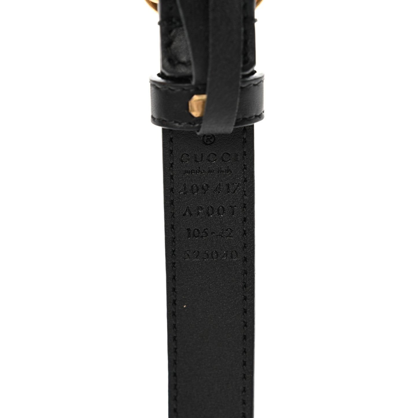 Calfskin Double G 20mm Belt 105 42 Black