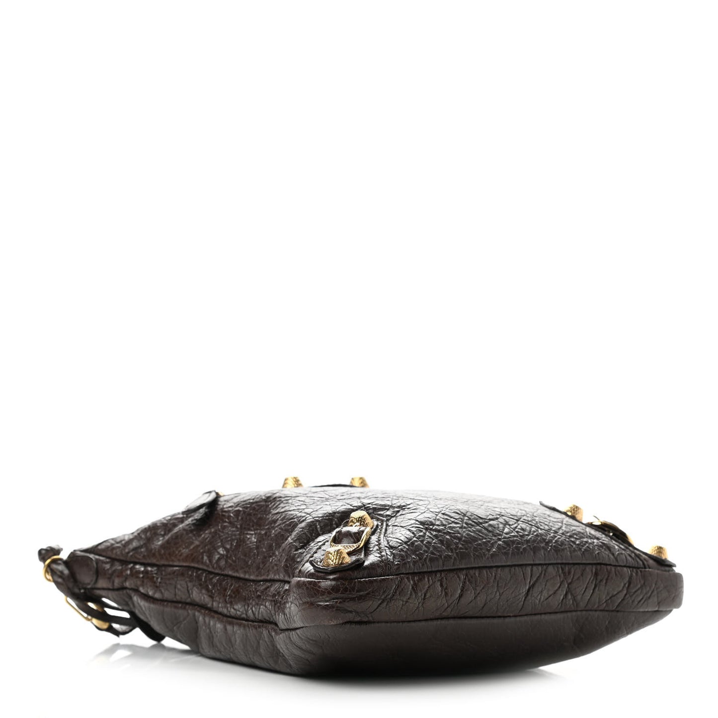 Agneau Giant 12 Gold Hardware Flat Crossbody Charbon