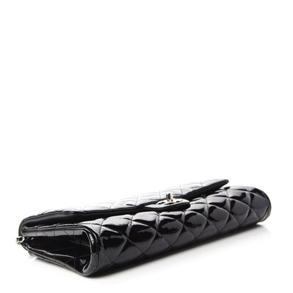 Chanel Patent Quilted Clutch with Chain Flap Black 4 of 11