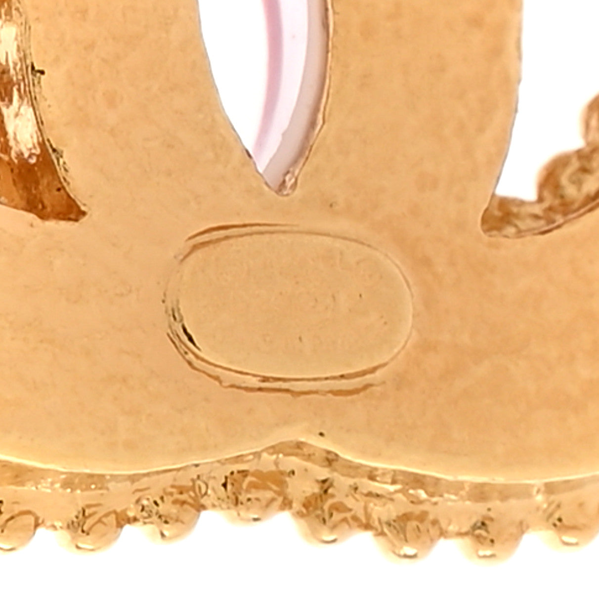 Chanel Enamel CC Earrings Gold Pink 4 of 5