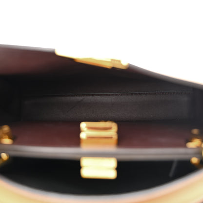 Fendi Vitello Tahiti Burro Bi-Color Medium Peekaboo Iconic Essentially Satchel Nocciola Asfalto Cast 5 of 14