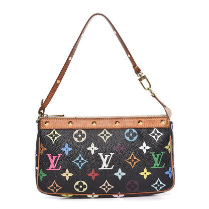 Louis Vuitton Monogram Multicolor Pochette Accessories Black 1 of 11