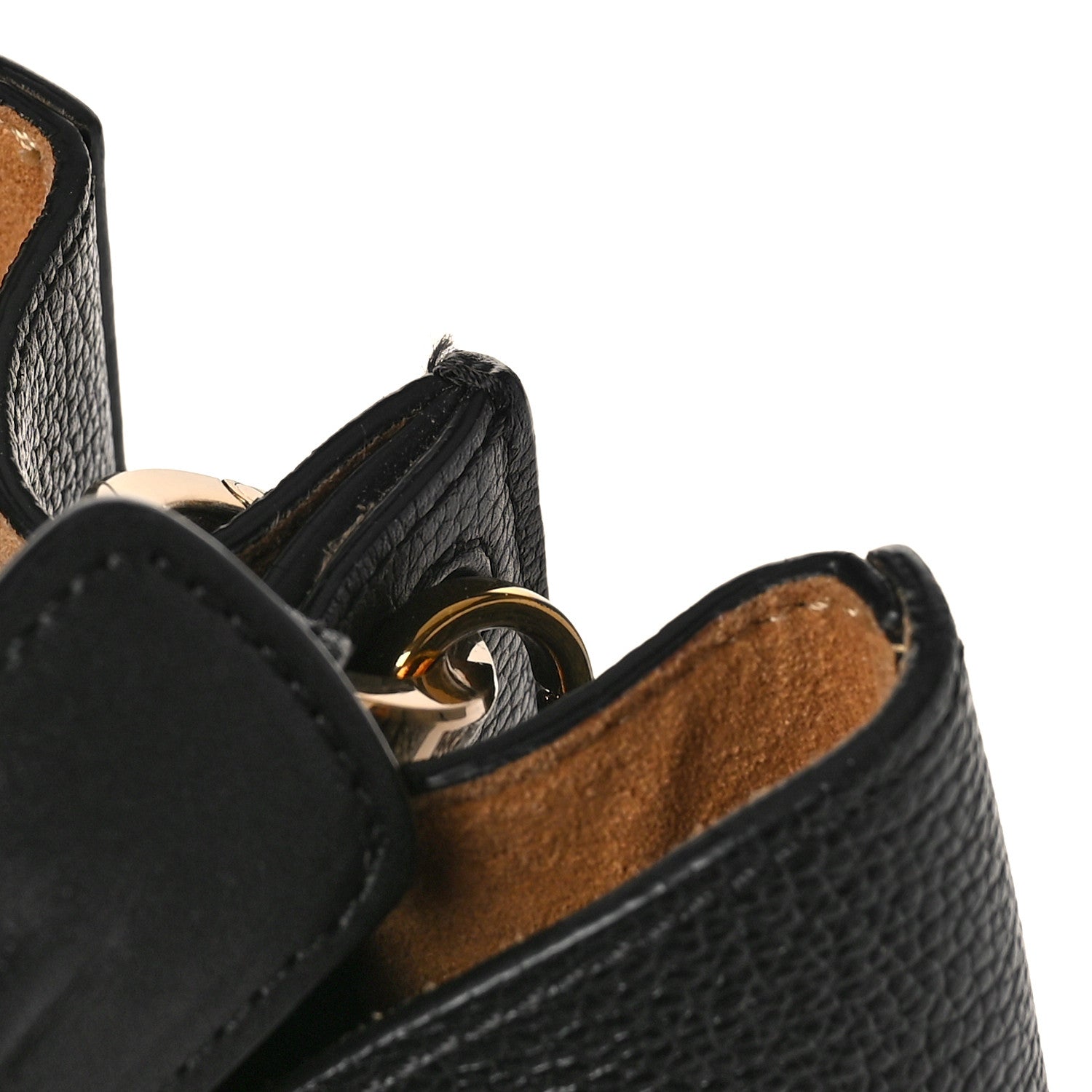 MCM Grained Calfskin Milla Drawstring Bucket Bag Black 7 of 8