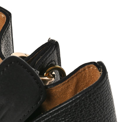 MCM Grained Calfskin Milla Drawstring Bucket Bag Black 7 of 8