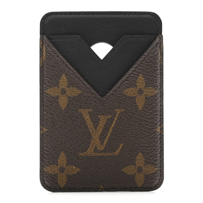 Louis Vuitton Monogram Macassar Magnetic Card Holder Black 1 of 6