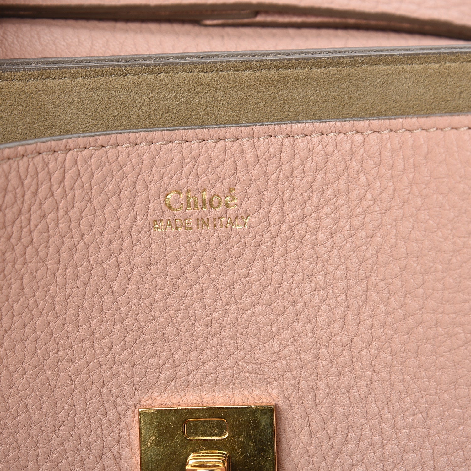 Chloe Grained Lambskin Mini Drew Shoulder Bag Cement Pink 5 of 8