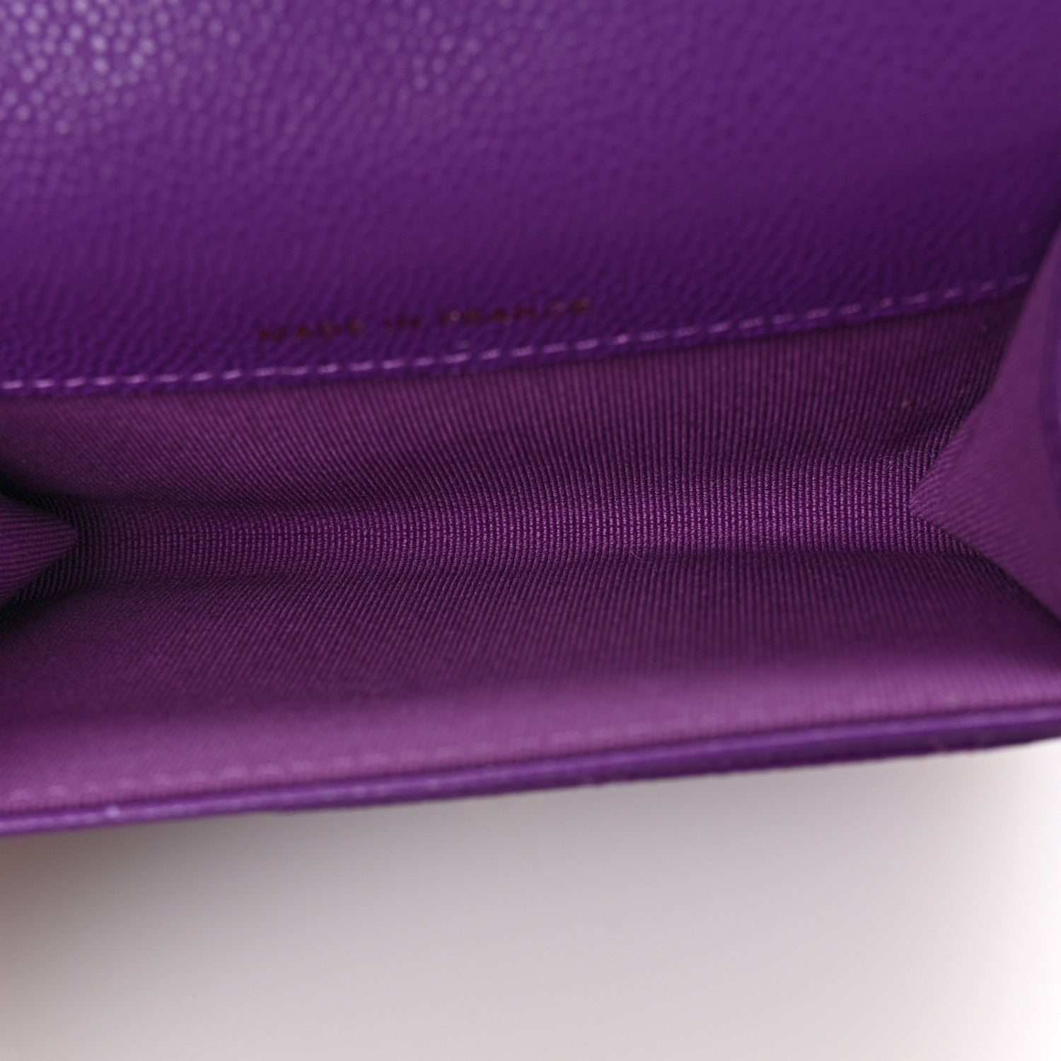 Chanel Caviar Quilted Flap Card Holder Wallet Purple 5 of 9