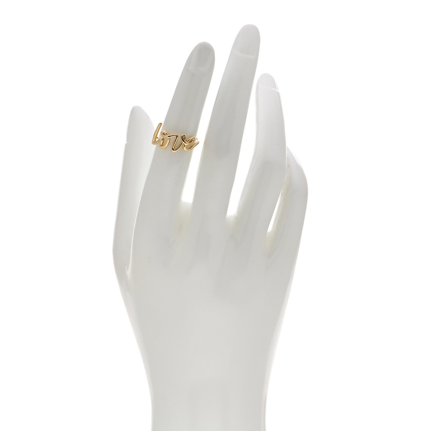 Tiffany 18K Yellow Gold Paloma's Graffiti Love Ring 50 5.5 2 of 5