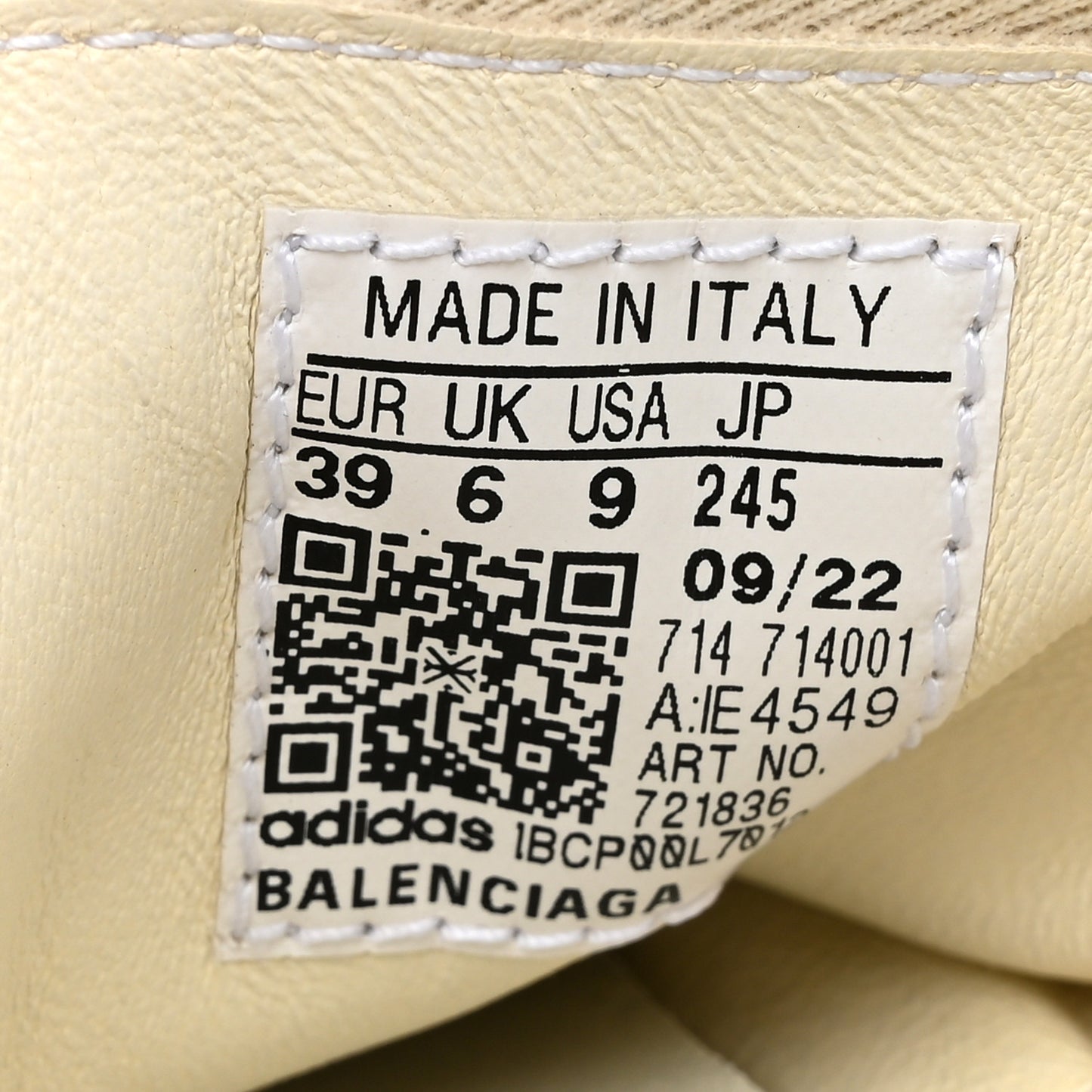 X ADIDAS Calfskin Womens Stan Smith Sneakers 39 Off White Black