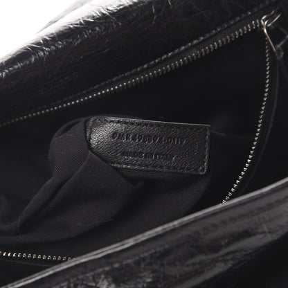 Saint Laurent Crinkled Calfskin Matelasse Monogram Medium Niki Chain Satchel Black 7 of 18