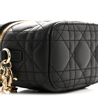 Christian Dior Lambskin Cannage Micro Lady Dior Vanity Case Black 9 of 12