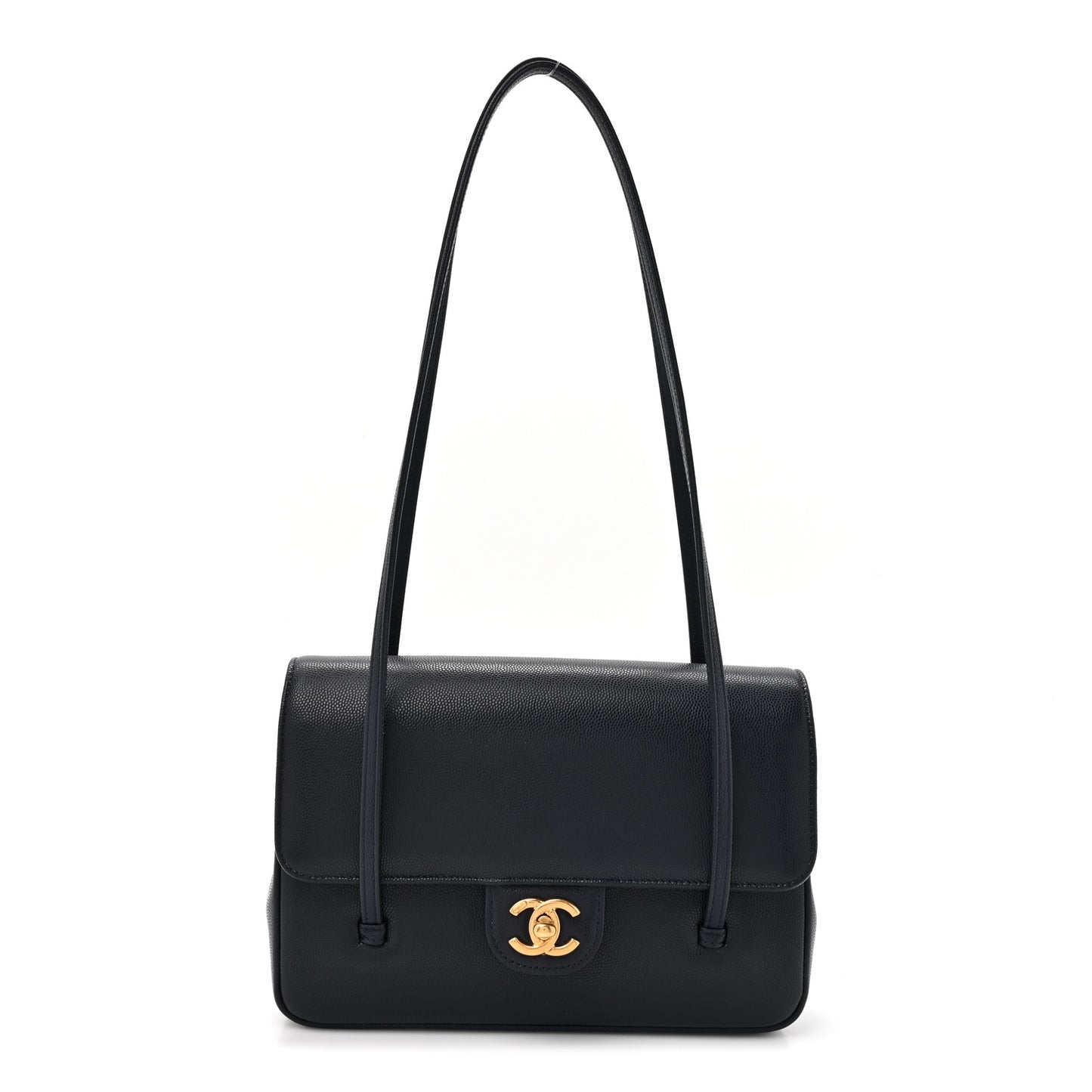 Shiny Caviar Preppy Coco Small Flap Navy