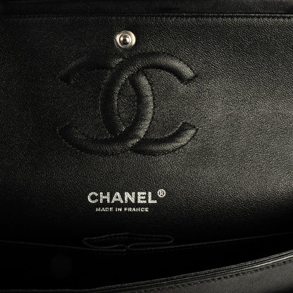 Chanel Lambskin Chevron Quilted Medium Double Flap So Black 7 of 9