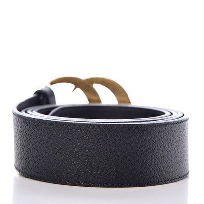 Gucci Textured Dollar Calfskin Double G 40mm Belt 120 48 Black 3 of 7