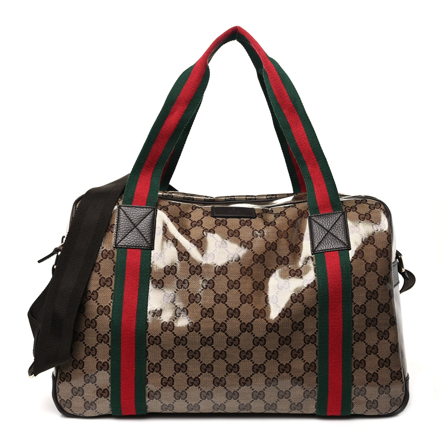 Crystal Monogram Web Large Carry On Duffle Bag Brown