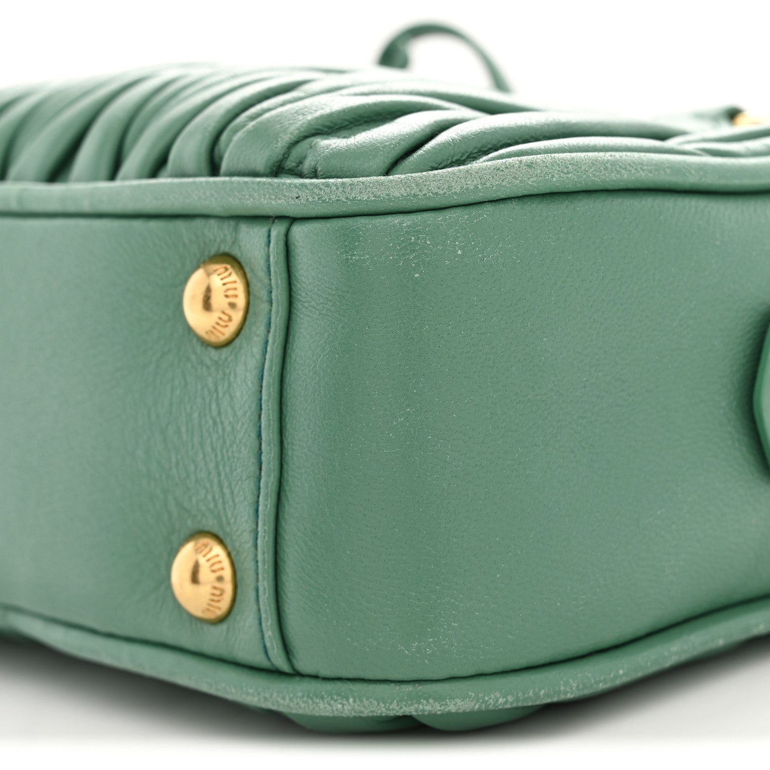 Miu Miu Nappa Matelasse Small Arcadie Green 9 of 10