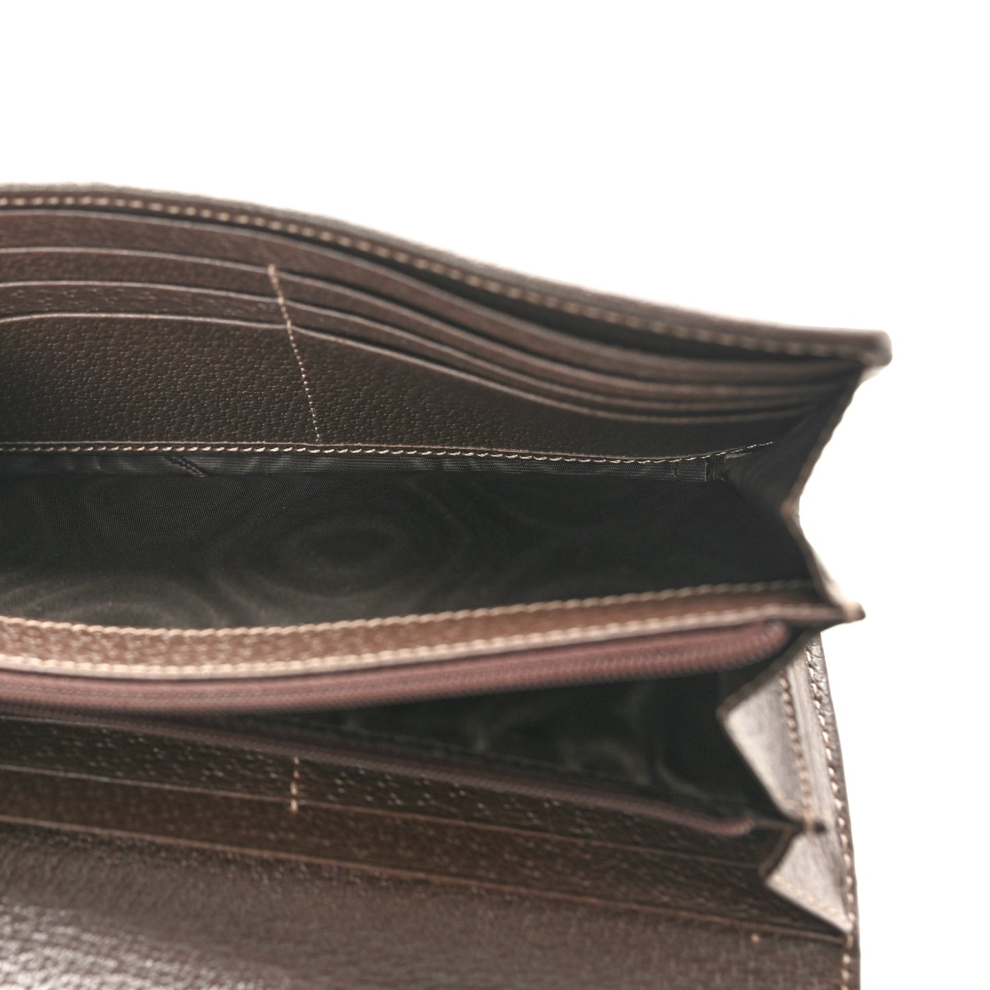 GG Supreme Monogram Web Ophidia Wallet On Chain Brown