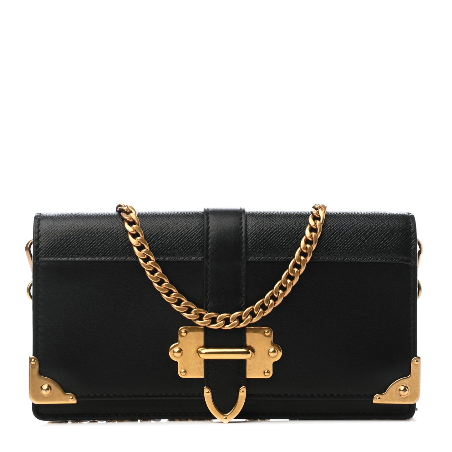 City Calfskin Saffiano Cahier Pochette Black