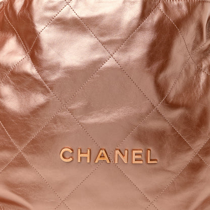 Chanel Metallic Calfskin Quilted Chanel 22 Pink 9 of 11