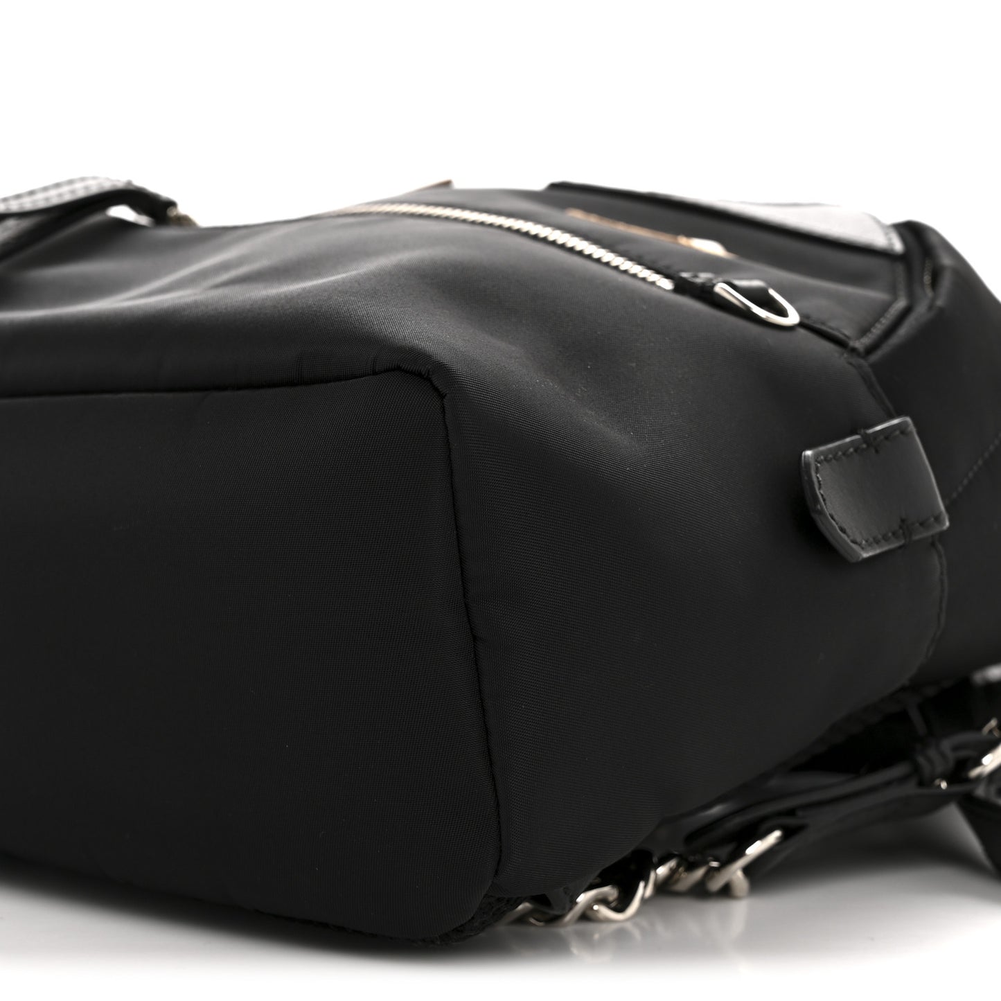 Nylon Vitello Dolce Goat Fox Fur Crocodile Monster Eyes Mini Backpack Black Sunflower