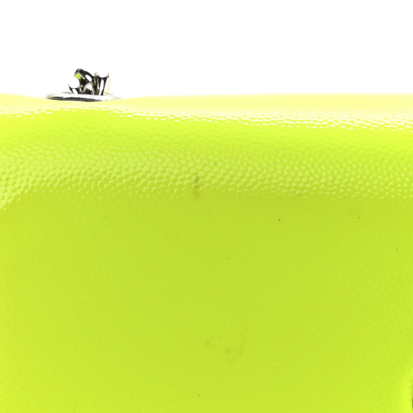 Patent Grain de Poudre Small Monogram Kate Satchel Neon Yellow