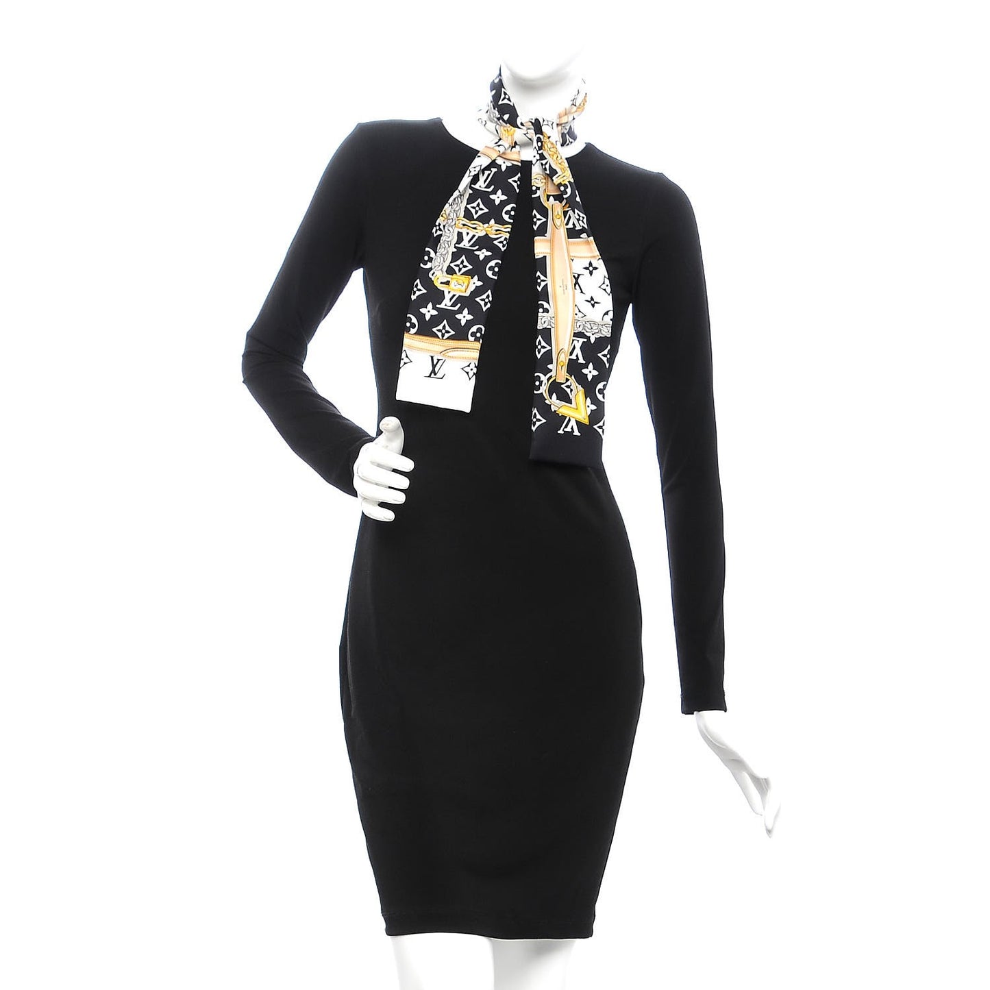 Silk Monogram Confidential Bandeau Black