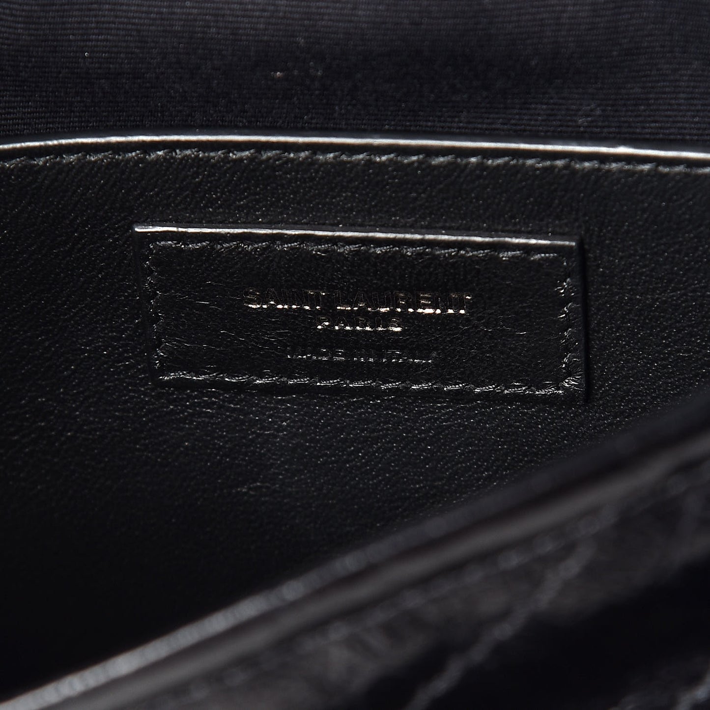 Crinkled Calfskin Matelasse Monogram Baby Niki Chain Satchel Black