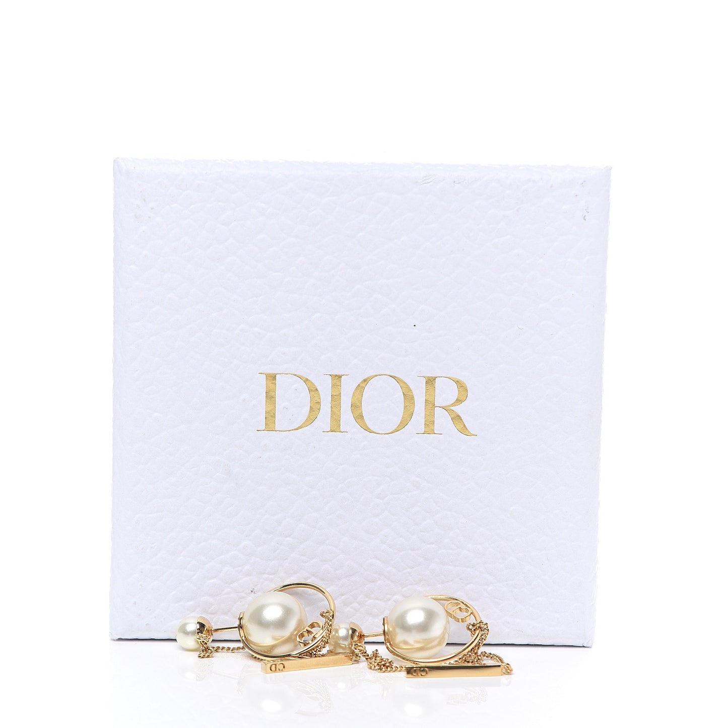 Pearl Tribales Dangle Chain Earrings Gold