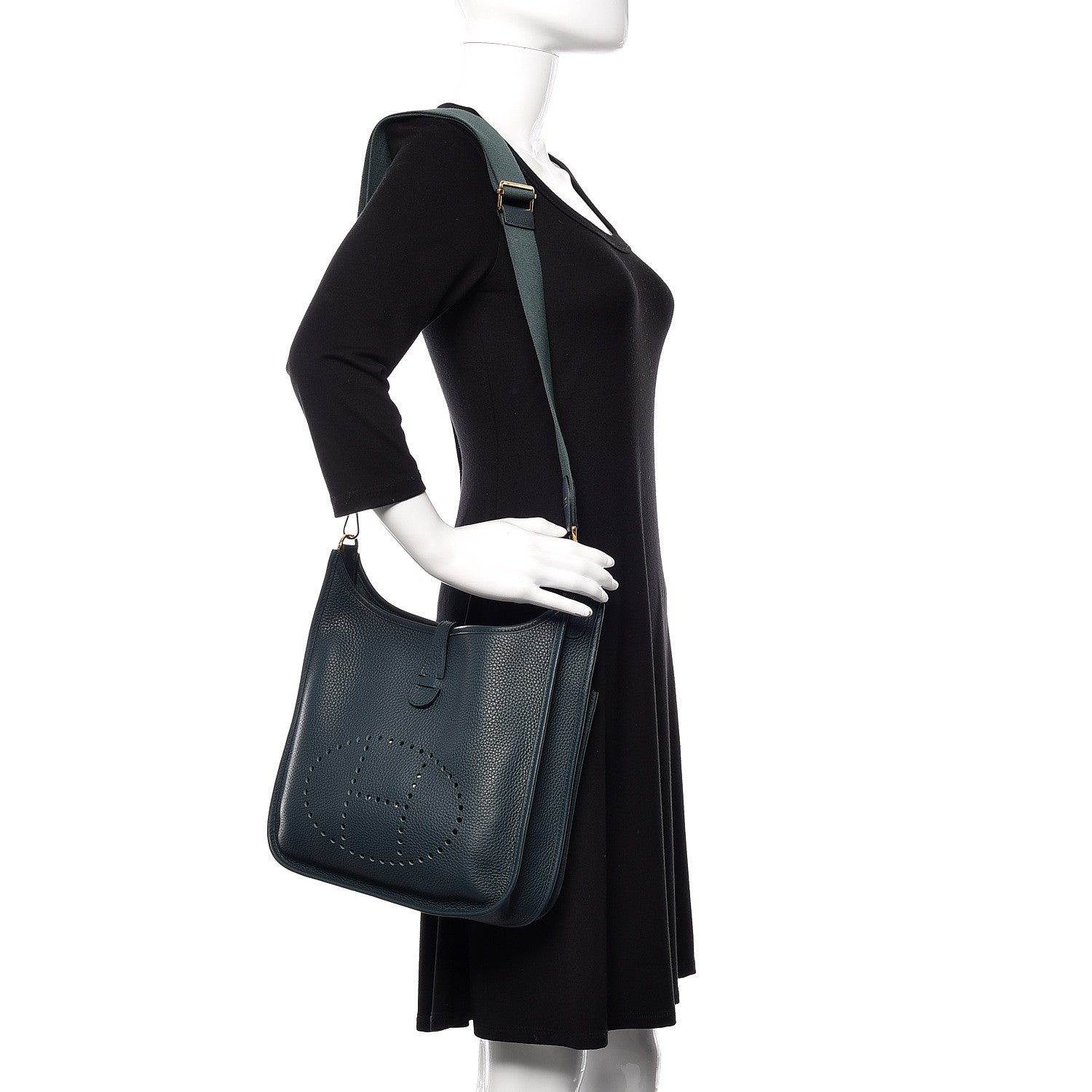 Hermes Taurillon Clemence Evelyne III PM Vert Cypress 2 of 11