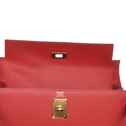 Hermes Epsom Kelly Sellier 32 Rouge Casaque 13 of 32