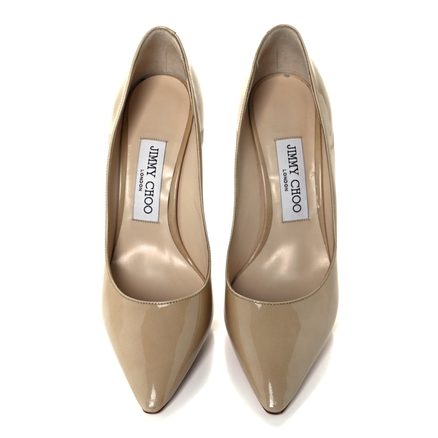 Jimmy Choo Patent Agnes 85 Pumps 36 Nude 5 of 10