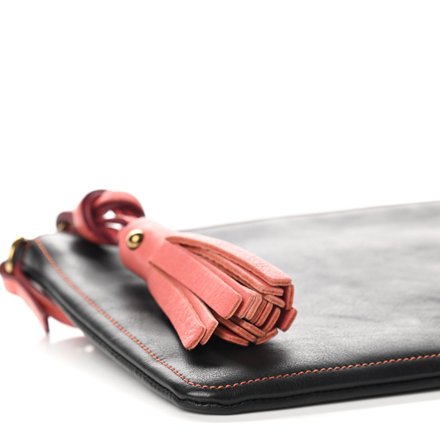 Chloe Calfskin Tassel Crossbody Black Pink 8 of 10