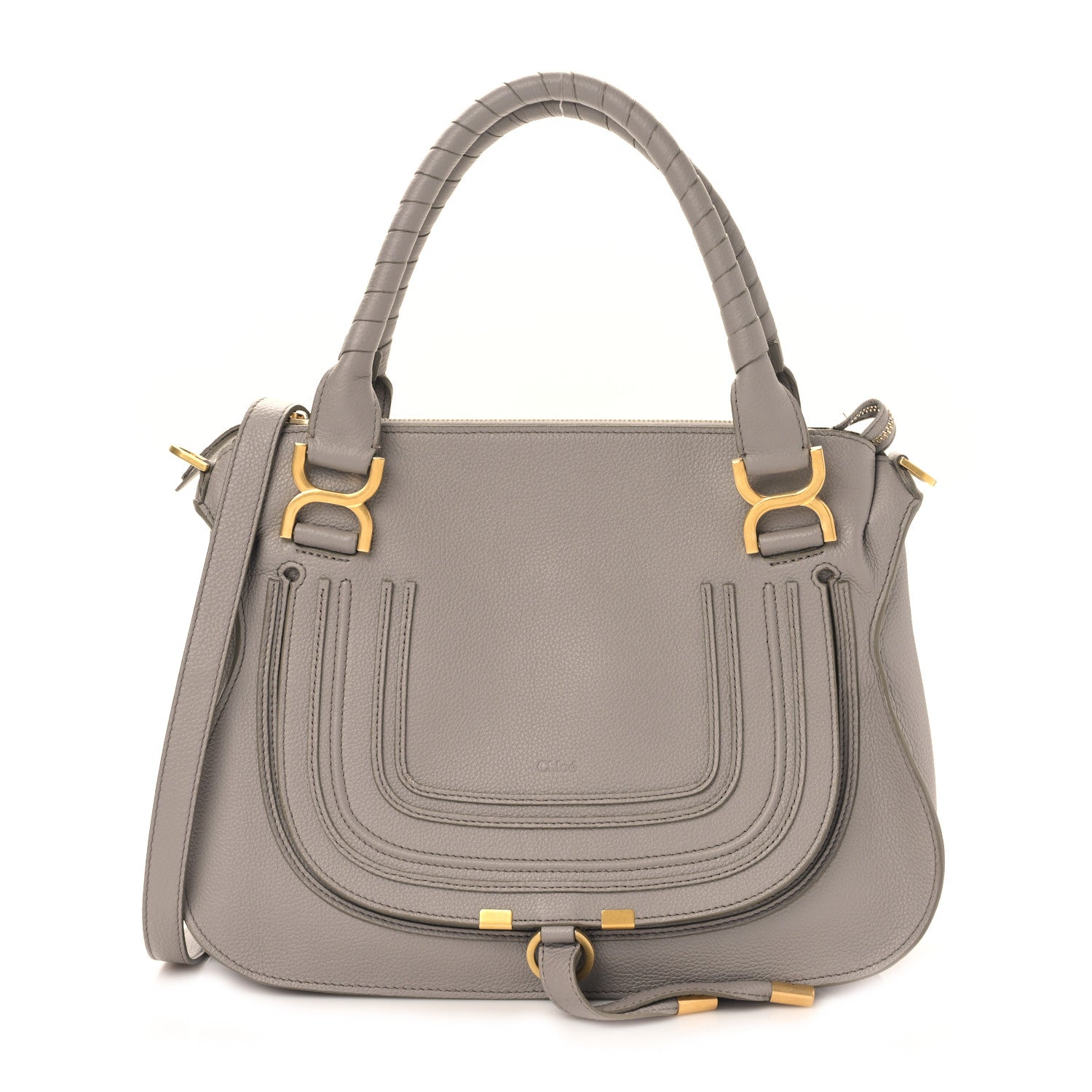 Chloe Calfskin Medium Marcie Satchel Cashmere Grey 1 of 8