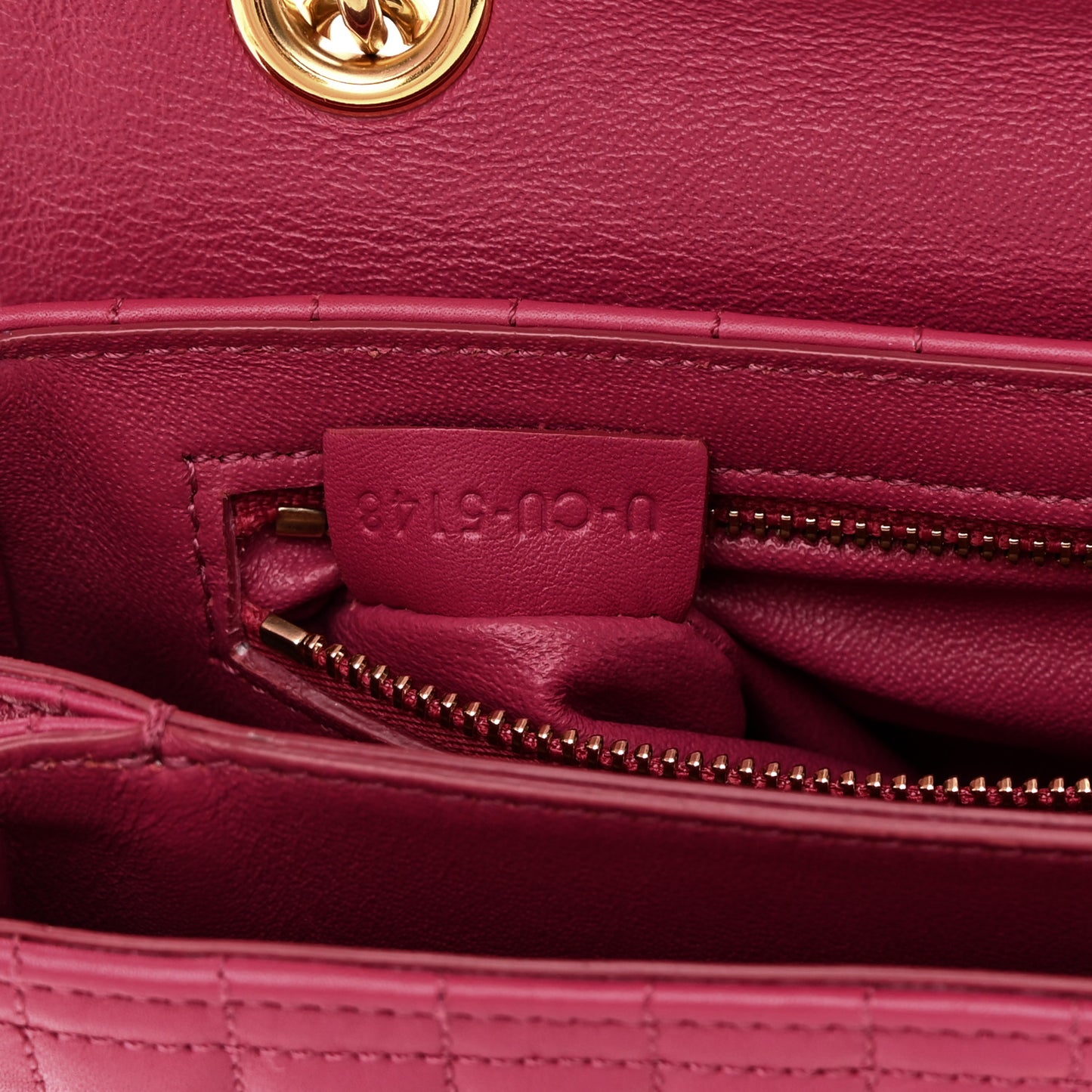 Calfskin Quilted Small C Bag Pink