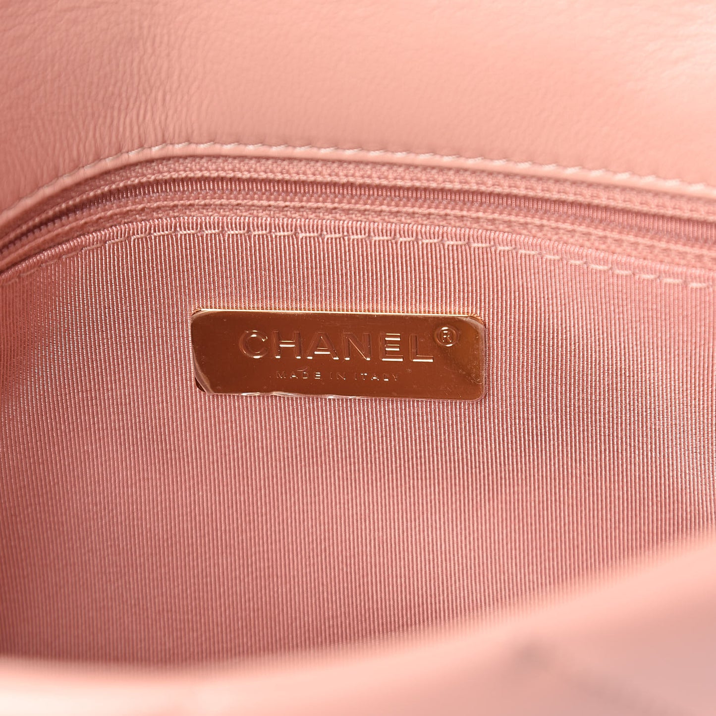 Goatskin Quilted Medium 19 Flap Light Pink