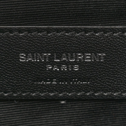 Saint Laurent Lambskin Quilted Toy Loulou Puffer Monogram Chain Satchel Black 6 of 10