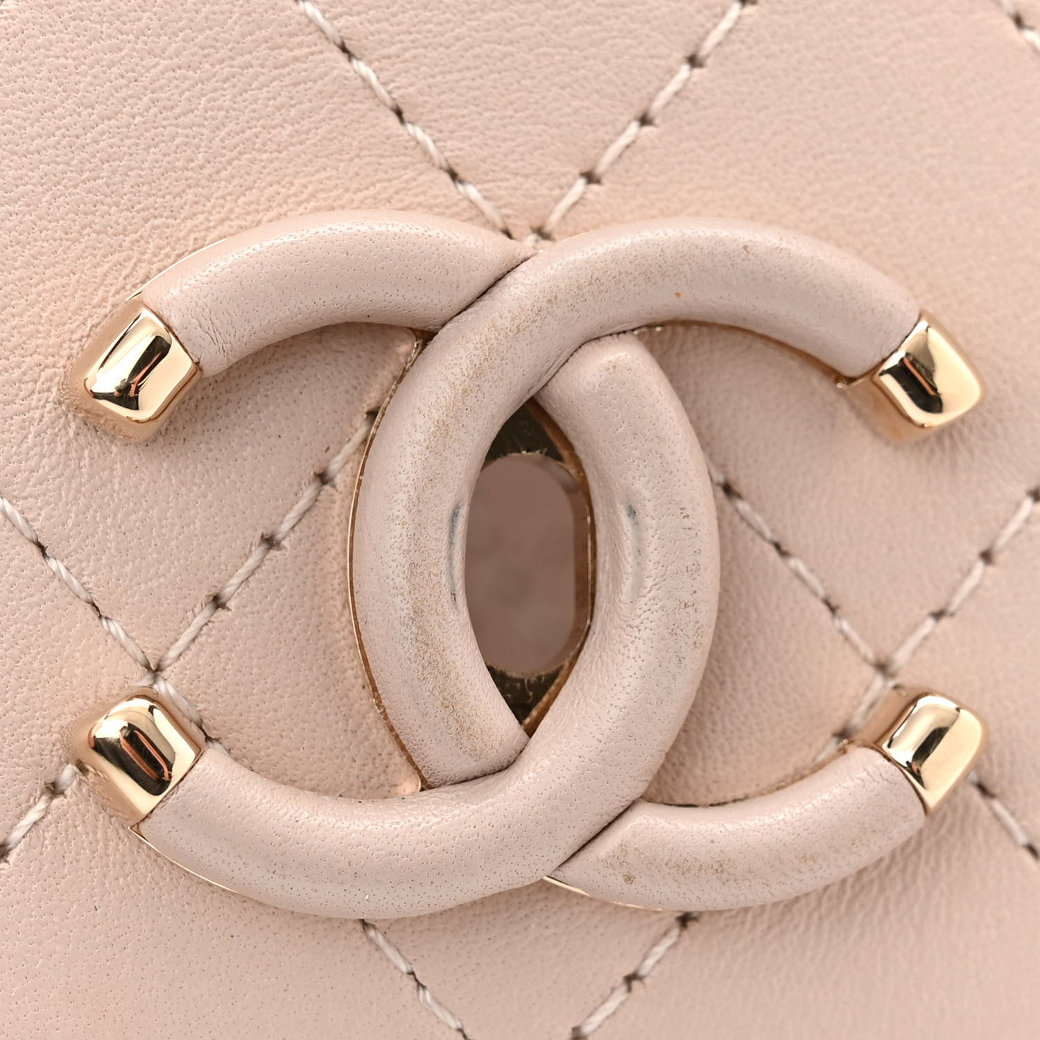 Chanel Calfskin Stitched Medium Covered CC Flap Bag Light Pink 12 of 12