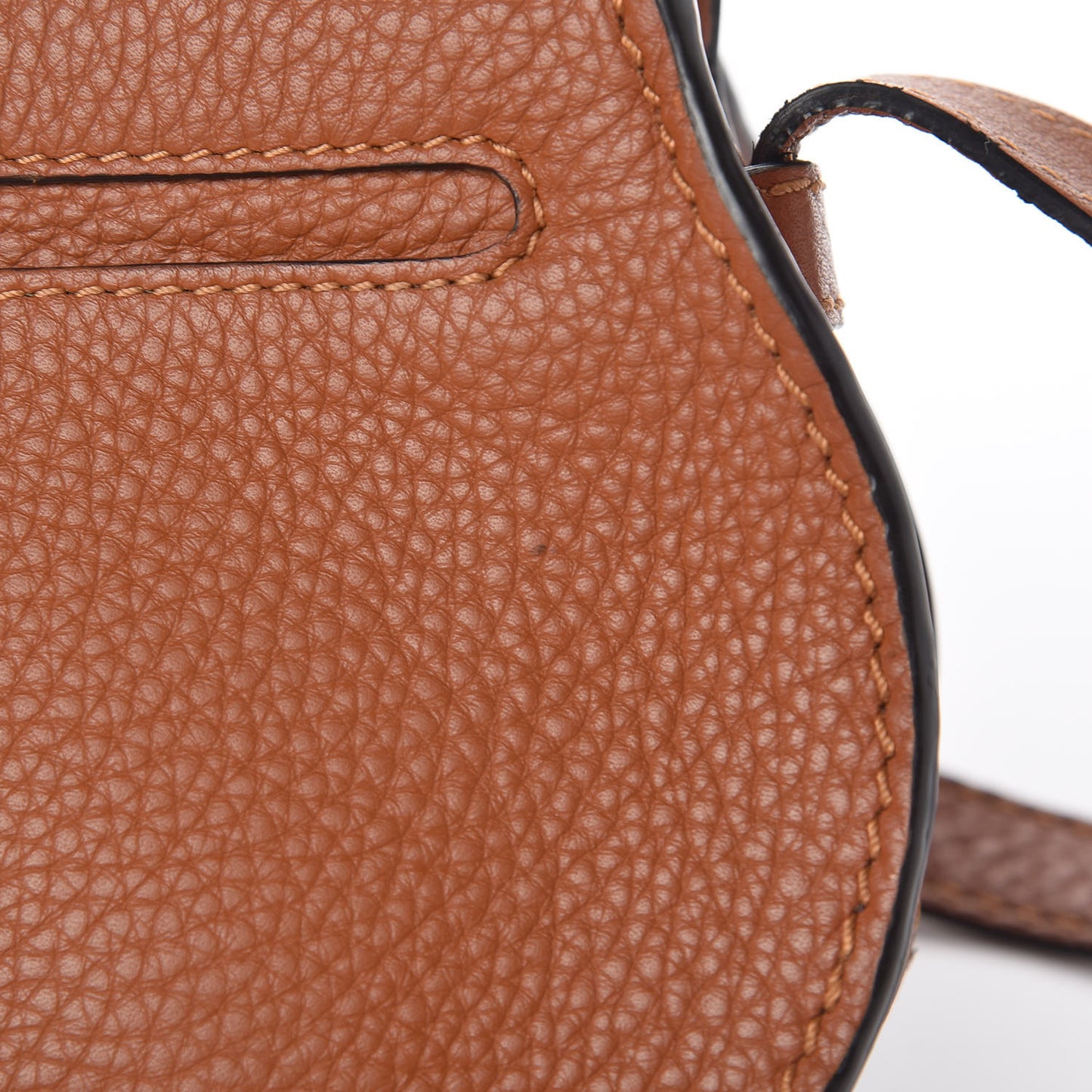 Calfskin Mini Marcie Round Crossbody Bag Tan