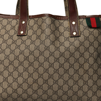 Gucci GG Plus Monogram Medium Signature Web Loop Tote Brown 8 of 12