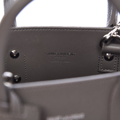 Saint Laurent Grained Calfskin Nano Sac De Jour Fog 8 of 15
