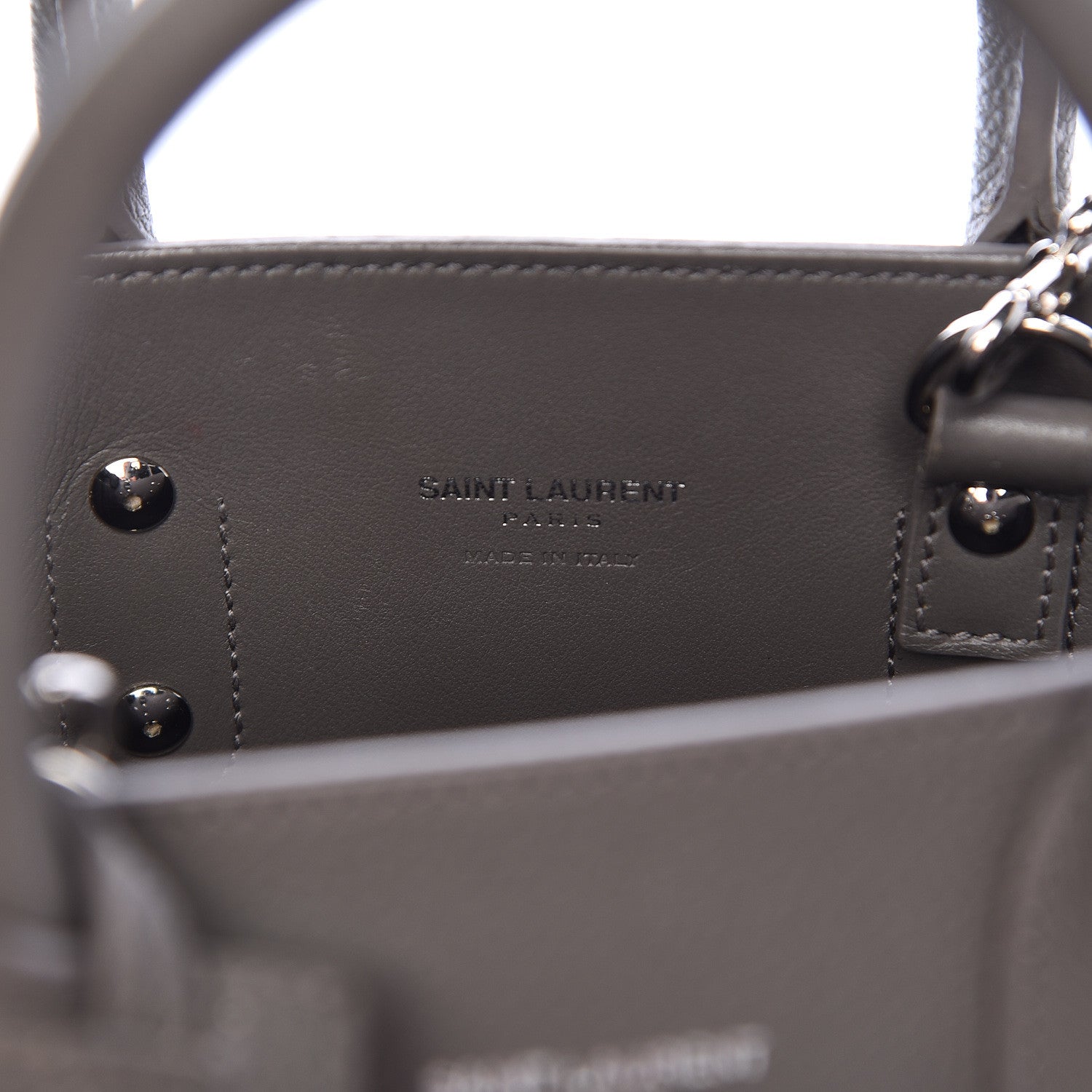 Saint Laurent Grained Calfskin Nano Sac De Jour Fog 8 of 16