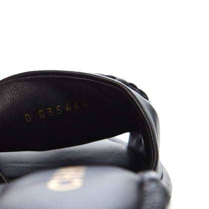 Chanel Lambskin CC Braided Mules 36 Black 8 of 9